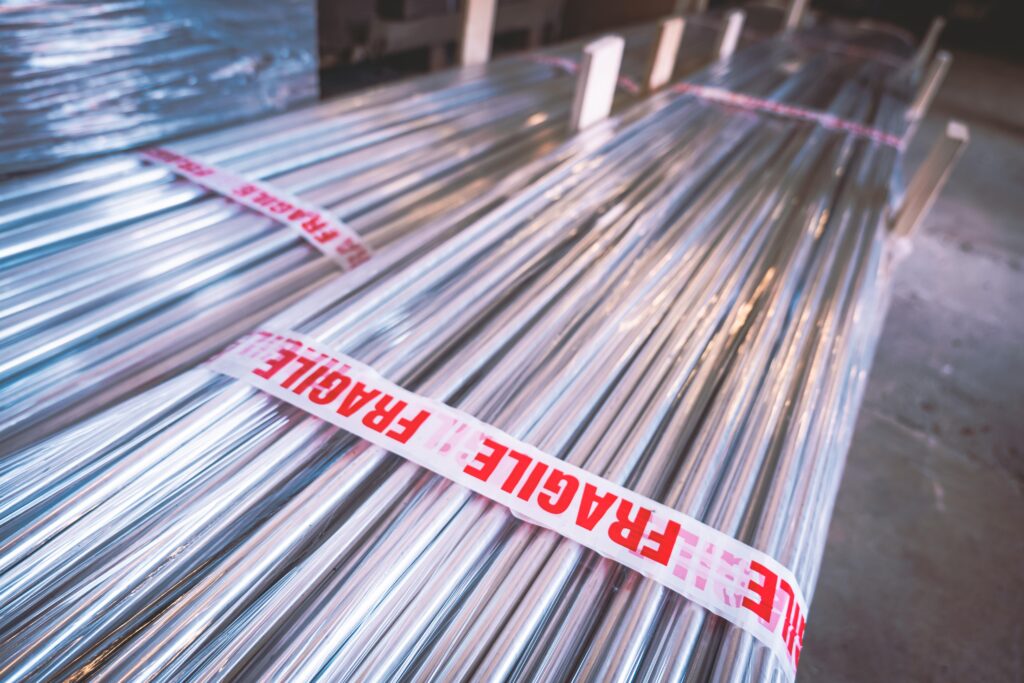 Draw aluminium tube ready for stock holder